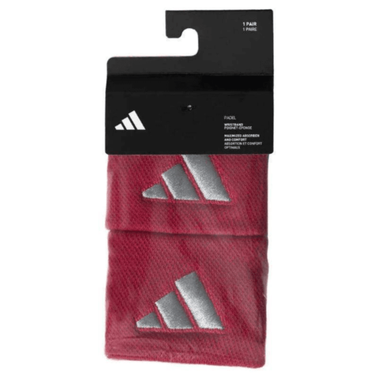 Muñequera Adidas Pequeña Negra Roja Pack