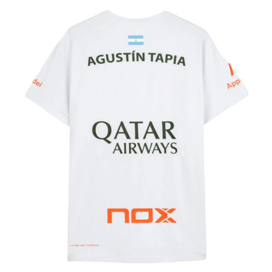 Camiseta Nox Sponsors AT10 Blanca Espalda