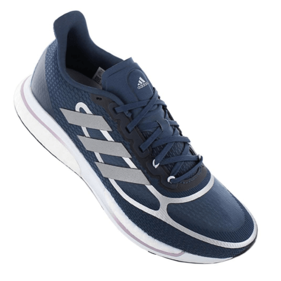 Zapatillas Adidas Supernova + W Azul_Plata Lado