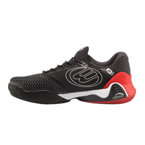 Zapatillas Bullpadel Hack Vibram 23V Negro_Rojo Interior