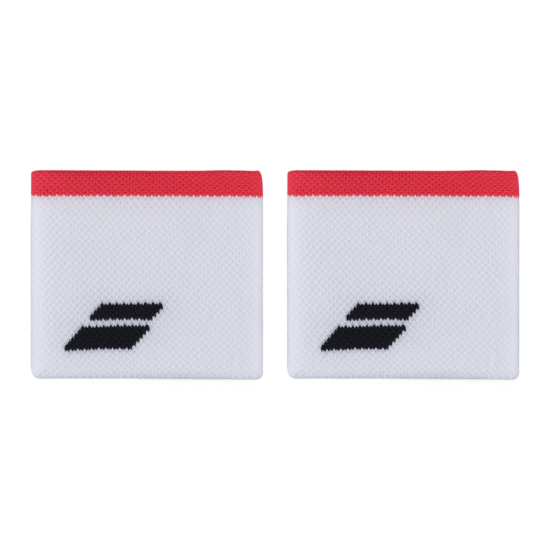 Babolat Logo Wristband Blanco_Rojo