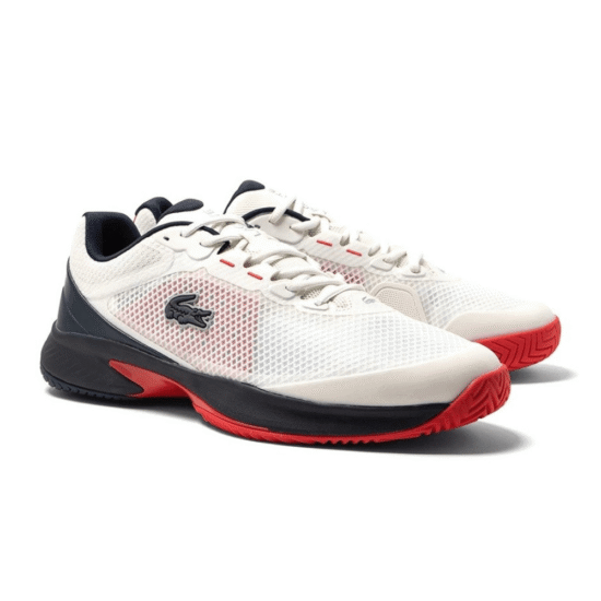 Zapatillas Lacoste Tech Point 45M015 Negro_Blanco_Rojo Lado