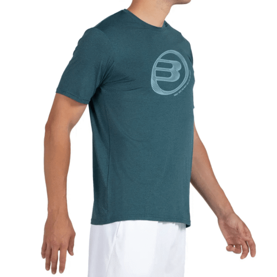 Camiseta Bullpadel Lande Verde Oscuro Vigore Lado