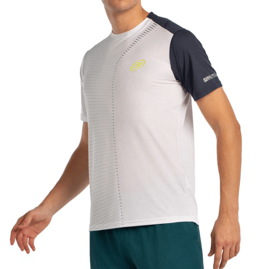 Camiseta Manga Corta Bullpadel Llico Blanca Lado