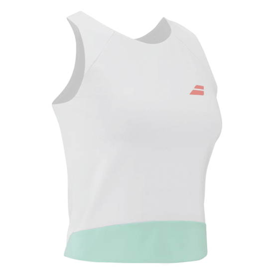 Camiseta Babolat Perf Tank Blanco_Blanco Lado
