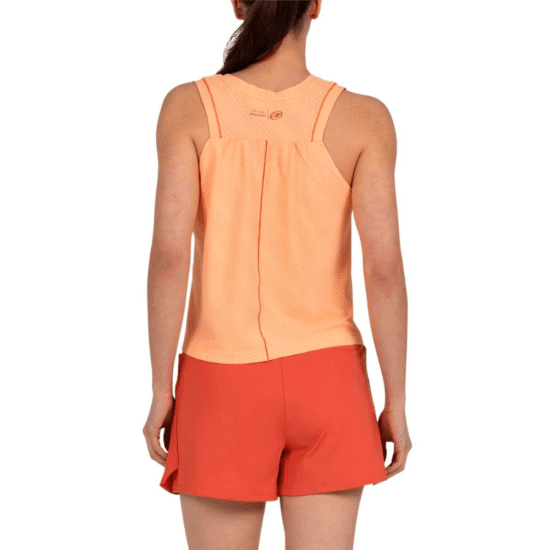 Camiseta Bullpadel Amalia Naranja Pastel Espalda Camiseta Bullpadel Amalia Naranja Pastel Espalda