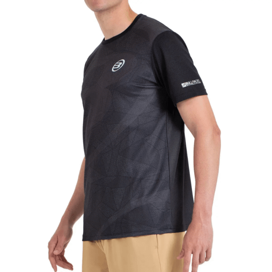 Camiseta Bullpadel Castil Negro Lado Camiseta Bullpadel Castil Negro Lado