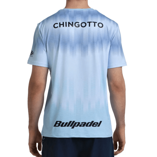 Camiseta Bullpadel Chingotto 26V Azul Glaciar Espalda Camiseta Bullpadel Chingotto 26V Azul Glaciar Espalda