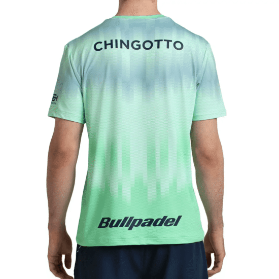 Camiseta Bullpadel Chingotto 26V Verde Ácido Espalda Camiseta Bullpadel Chingotto 26V Verde Ácido Espalda