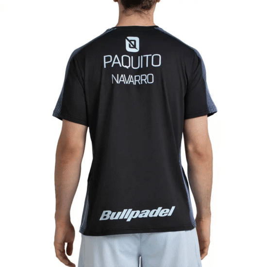 Camiseta Bullpadel Paquito 26V Negro Espalda Camiseta Bullpadel Paquito 26V Negro Espalda