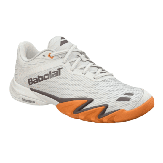 Zapatillas Babolat Premura 3 Crema_Naranja Lado