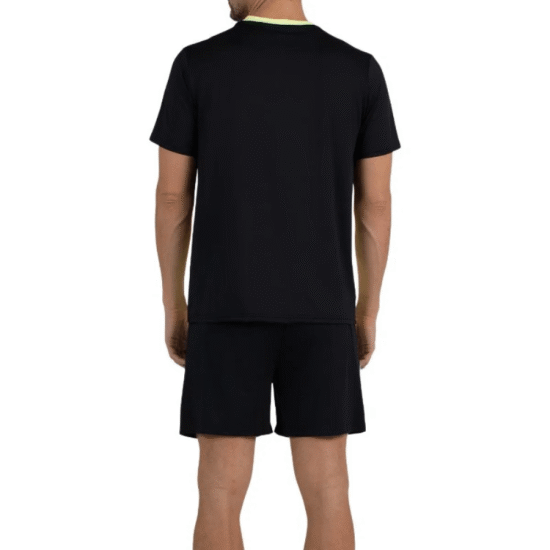 Camiseta Bullpadel Summit Amarillo Azufre Fluor Espalda