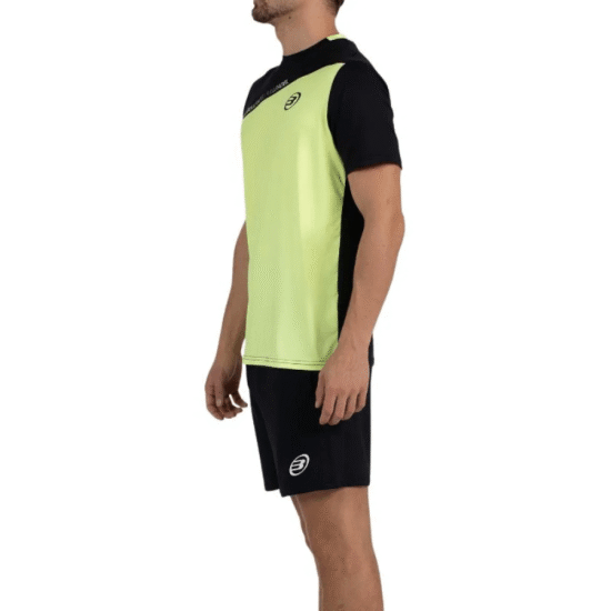 Camiseta Bullpadel Summit Amarillo Azufre Fluor Lado Camiseta Bullpadel Summit Amarillo Azufre Fluor Lado