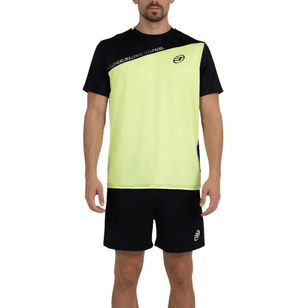 Camiseta Bullpadel Summit Amarillo Azufre Fluor Camiseta Bullpadel Summit Amarillo Azufre Fluor