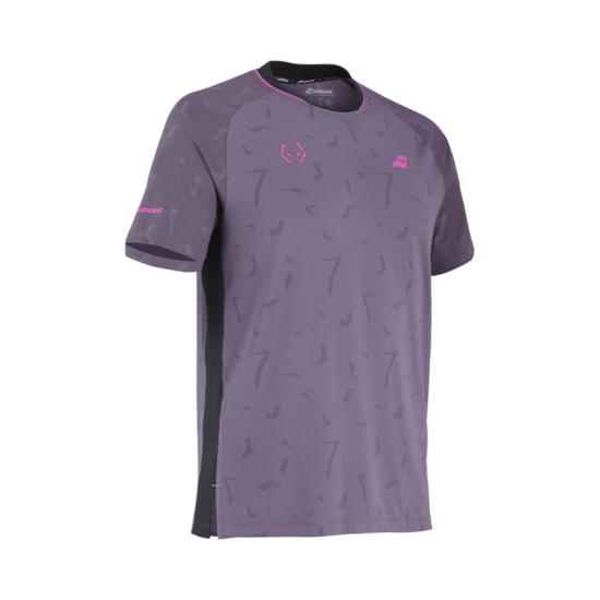 Camiseta Babolat Crew Neck Réplica Juan Lebrón Morado 2027 Lado