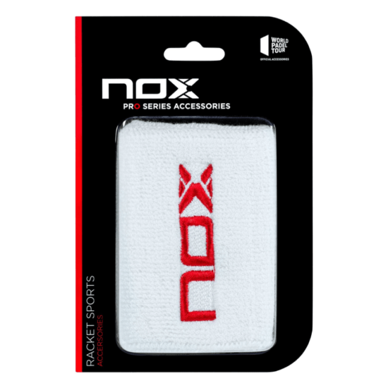 Muñequeras Nox Blanco_Rojo