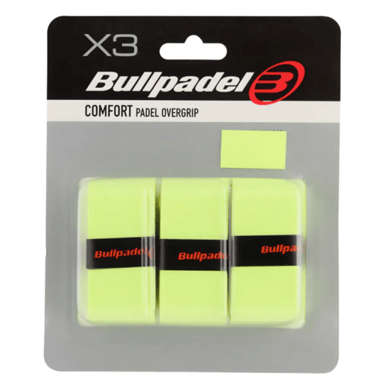 Blister 3 Overgrips Bullpadel Comfort Amarillo Flúor
