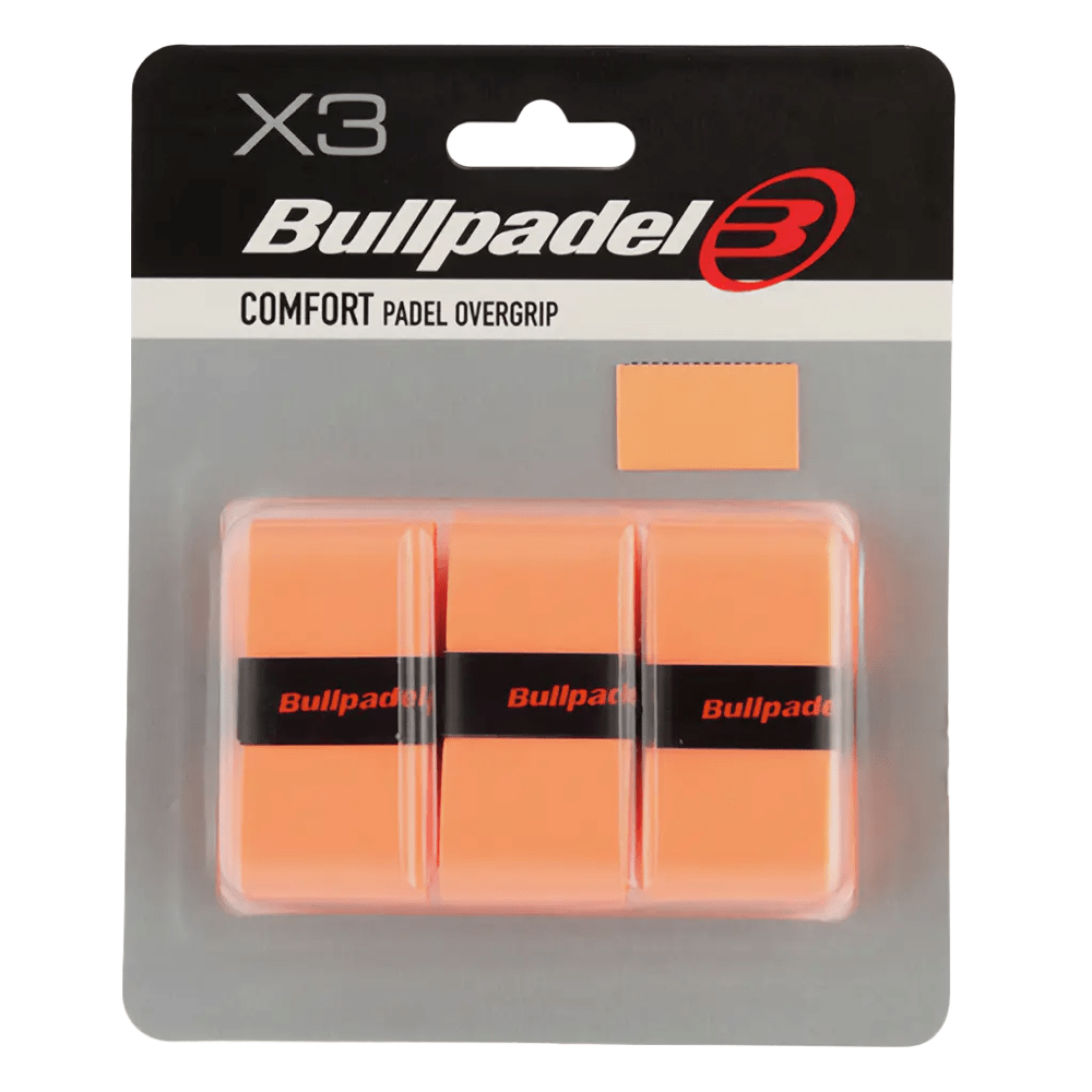 Blister 3 Overgrips Bullpadel Comfort Naranja Flúor