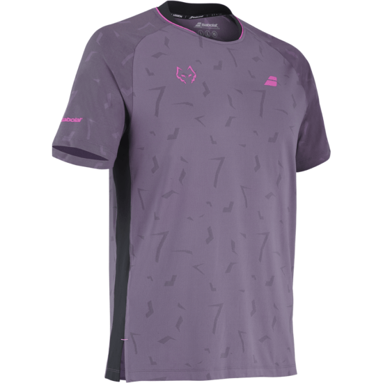 Camiseta Babolat Crew Neck Réplica Juan Lebrón Morado 2027 Lado