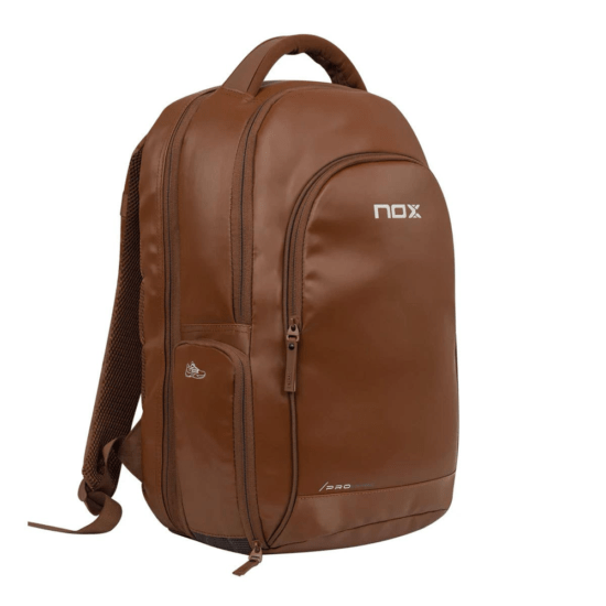 Mochila Nox Pro Series Marrón Camel Lado Mochila Nox Pro Series Marrón Camel Lado